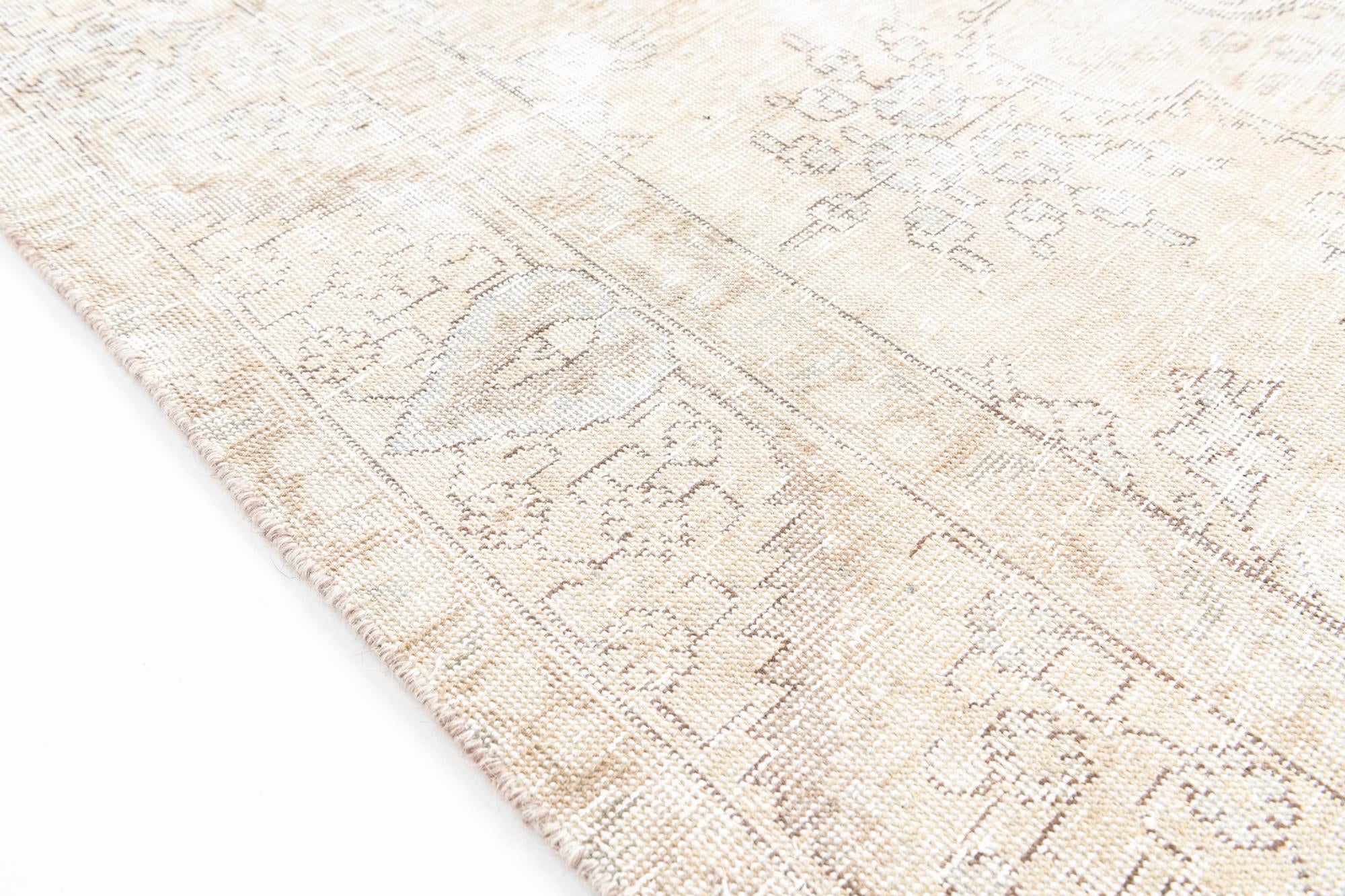 6' 2 x 9' 3 Hand Knotted Ultra Vintage Persian Wool Rug