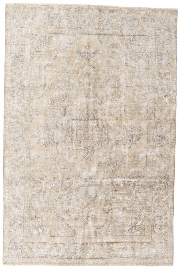 Detail image of 6' 2 x 9' 3 Hand Knotted Ultra Vintage Persian Wool Rug