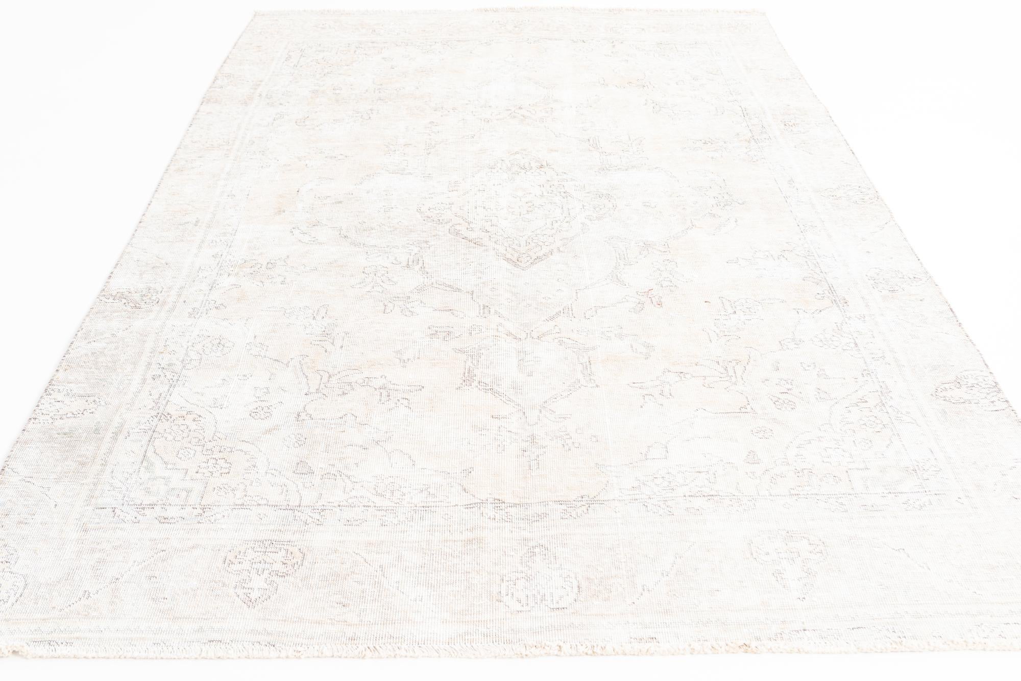 5' 9 x 9' 2 Hand Knotted Ultra Vintage Persian Wool Rug