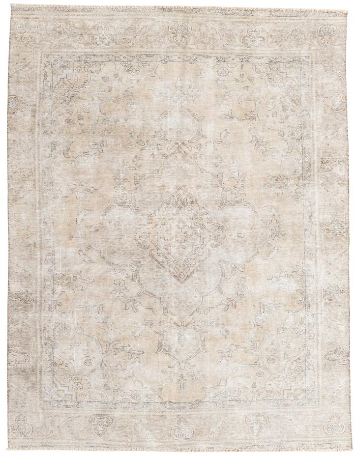  5' 9 x 9' 2  Hand Knotted Ultra Vintage Persian W...