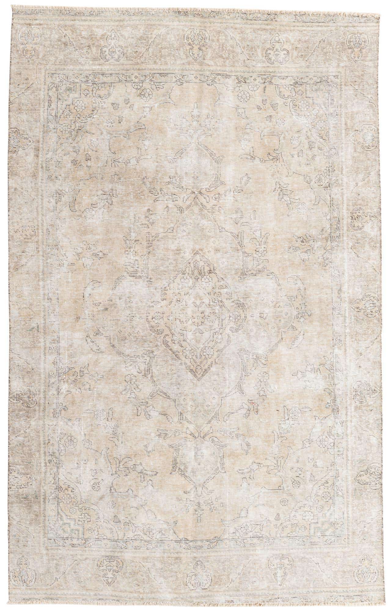 5' 9 x 9' 2 Hand Knotted Ultra Vintage Persian Wool Rug