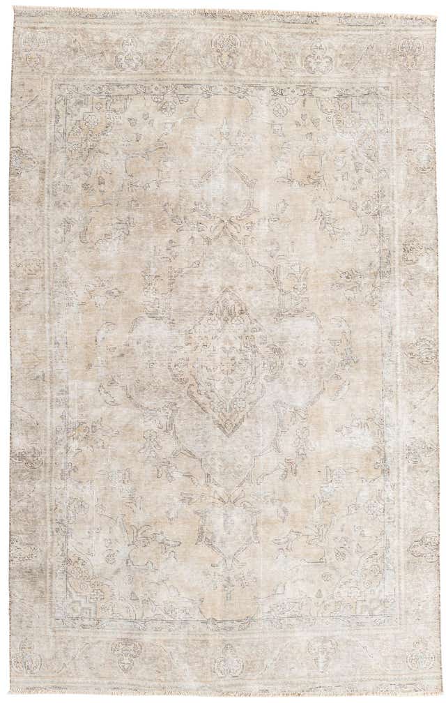 5' 9 x 9' 2 Hand Knotted Ultra Vintage Persian Wool Rug