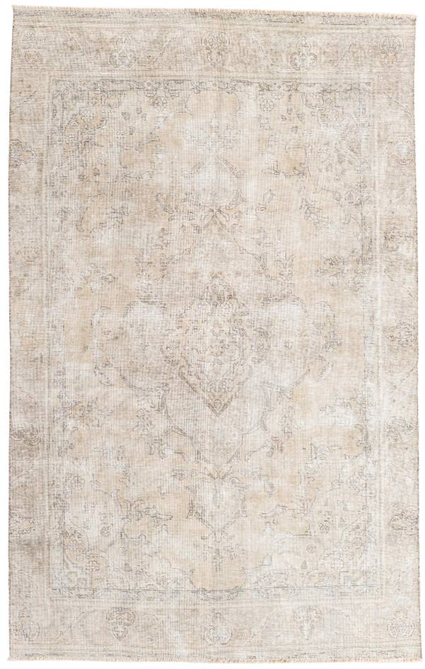 Detail image of 5' 9 x 9' 2 Hand Knotted Ultra Vintage Persian Wool Rug