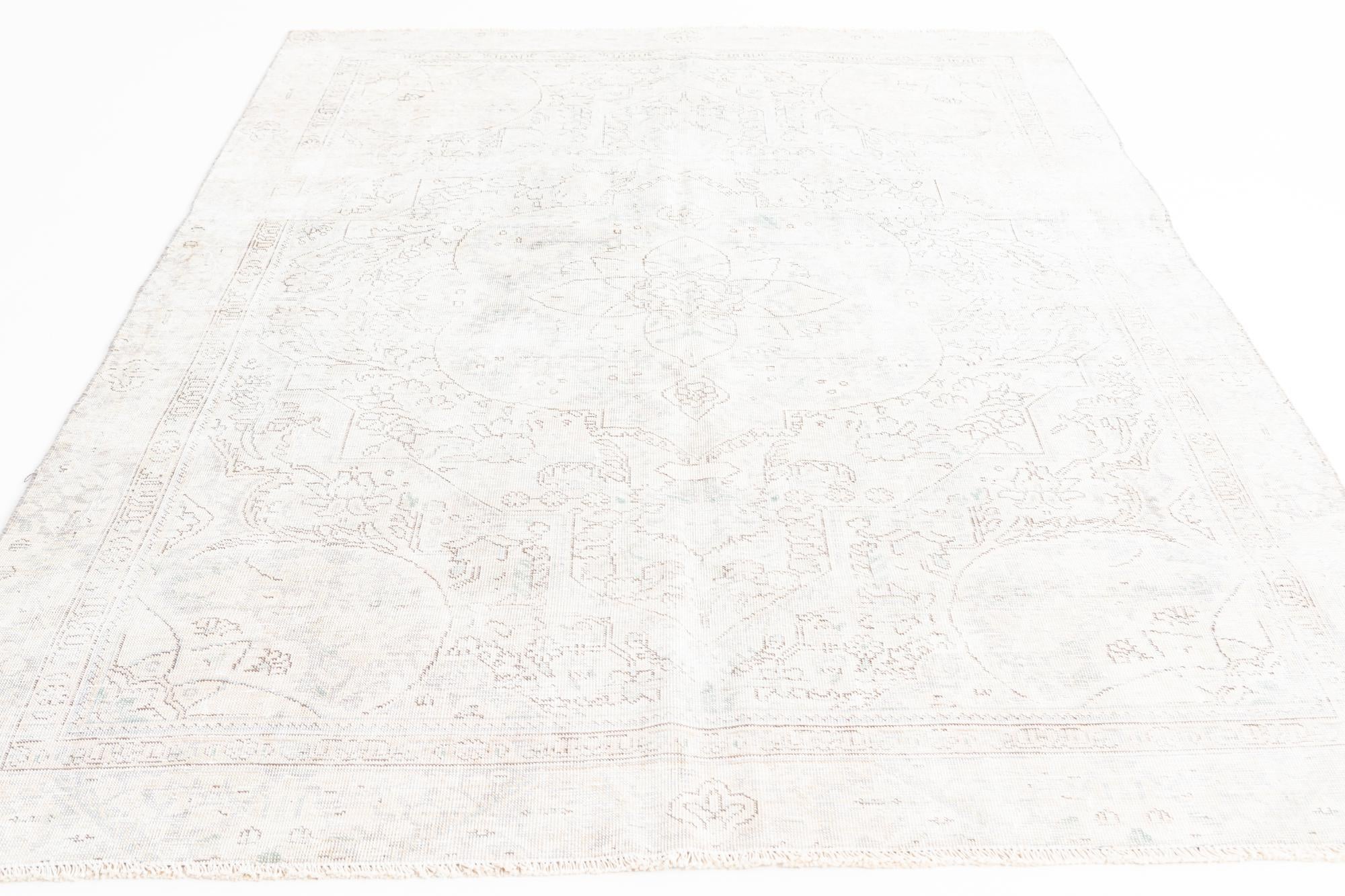 6' 2 x 8' 10 Hand Knotted Ultra Vintage Persian Wool Rug