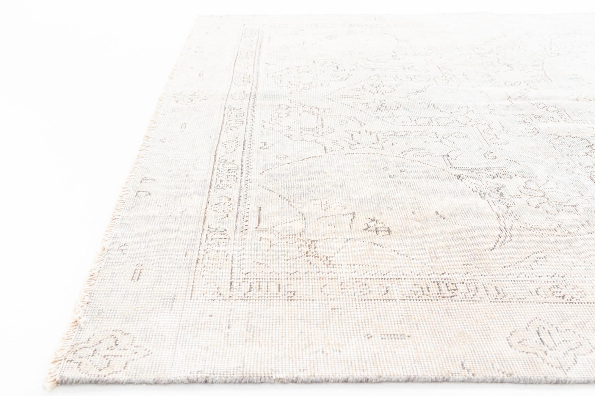 6' 2 x 8' 10 Hand Knotted Ultra Vintage Persian Wool Rug