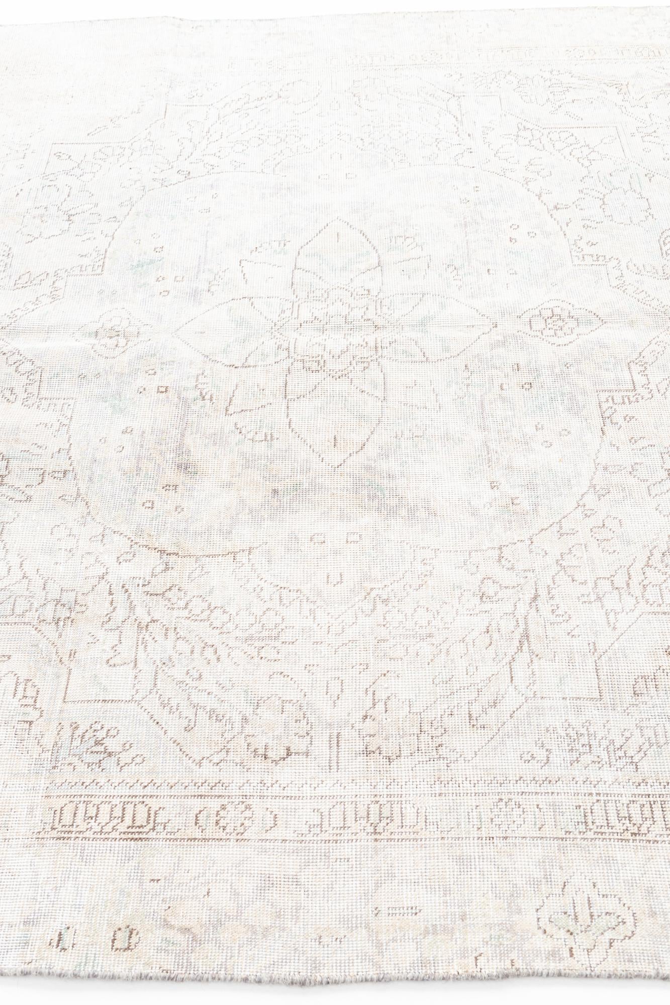 6' 2 x 8' 10 Hand Knotted Ultra Vintage Persian Wool Rug