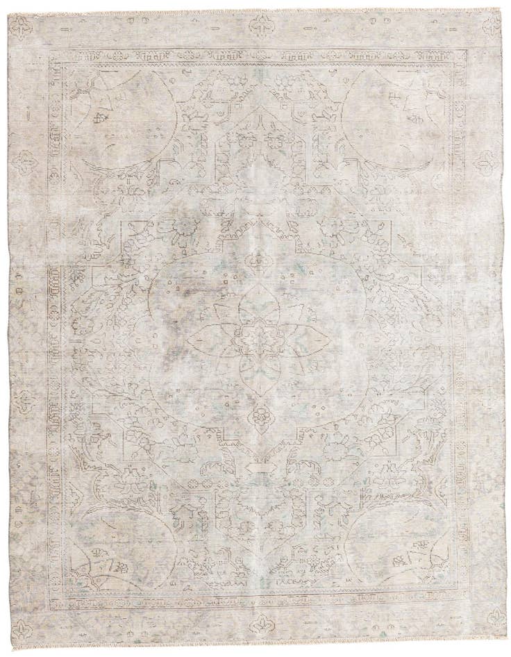 Detail image of 6' 2 x 8' 10 Hand Knotted Ultra Vintage Persian Wool Rug