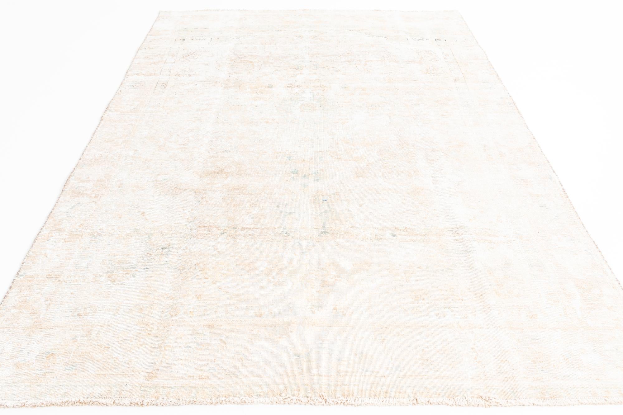 6' x 9' 8 Hand Knotted Ultra Vintage Persian Wool Rug