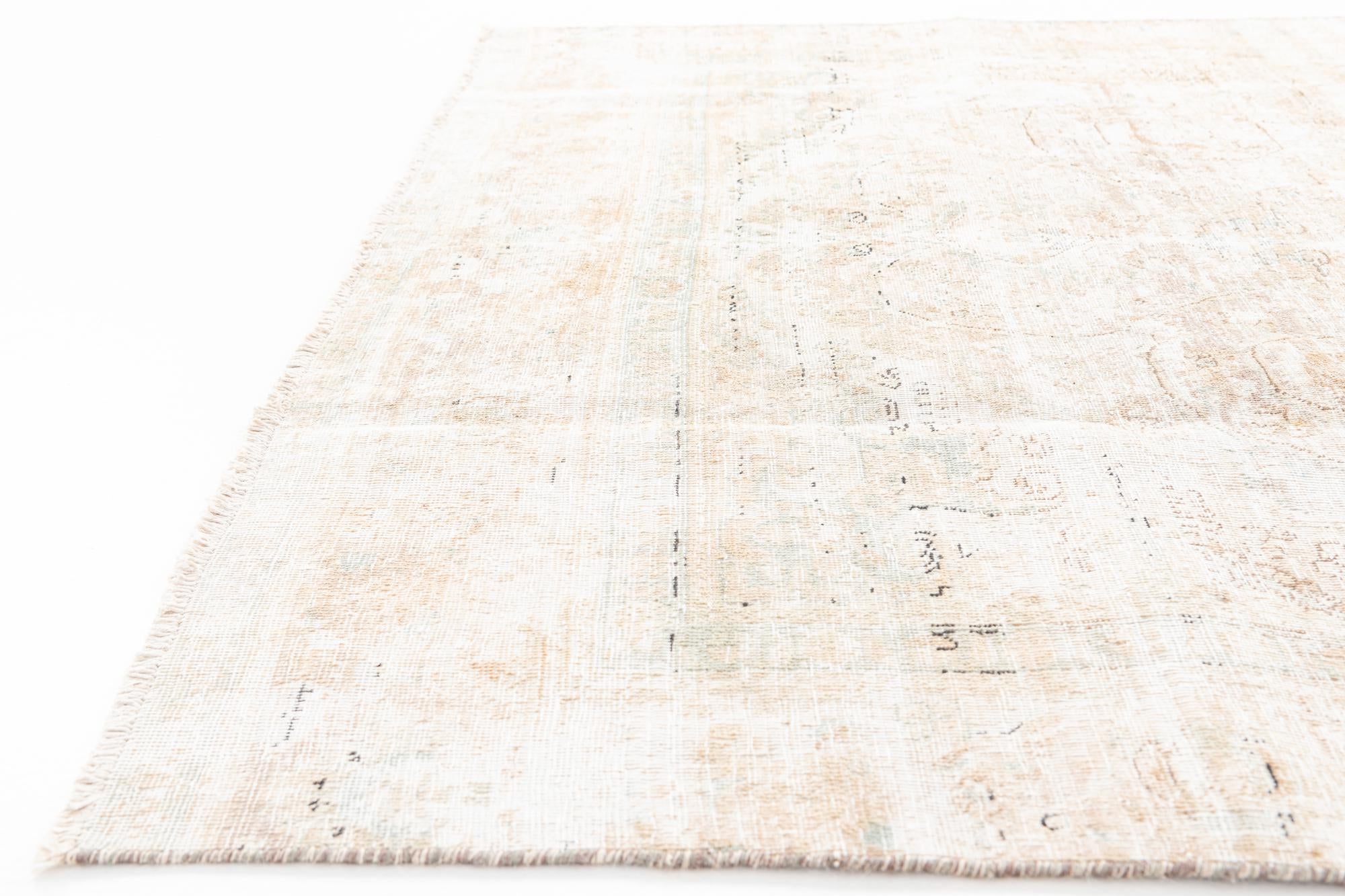 6' x 9' 8 Hand Knotted Ultra Vintage Persian Wool Rug