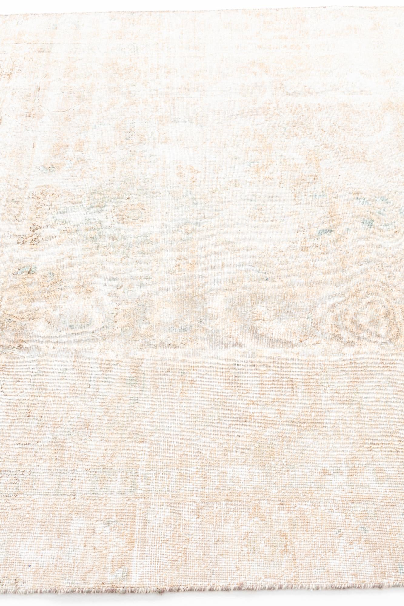 6' x 9' 8 Hand Knotted Ultra Vintage Persian Wool Rug