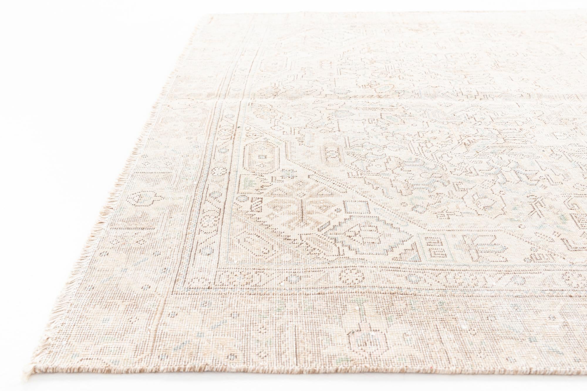 6' x 9' Hand Knotted Ultra Vintage Persian Wool Rug