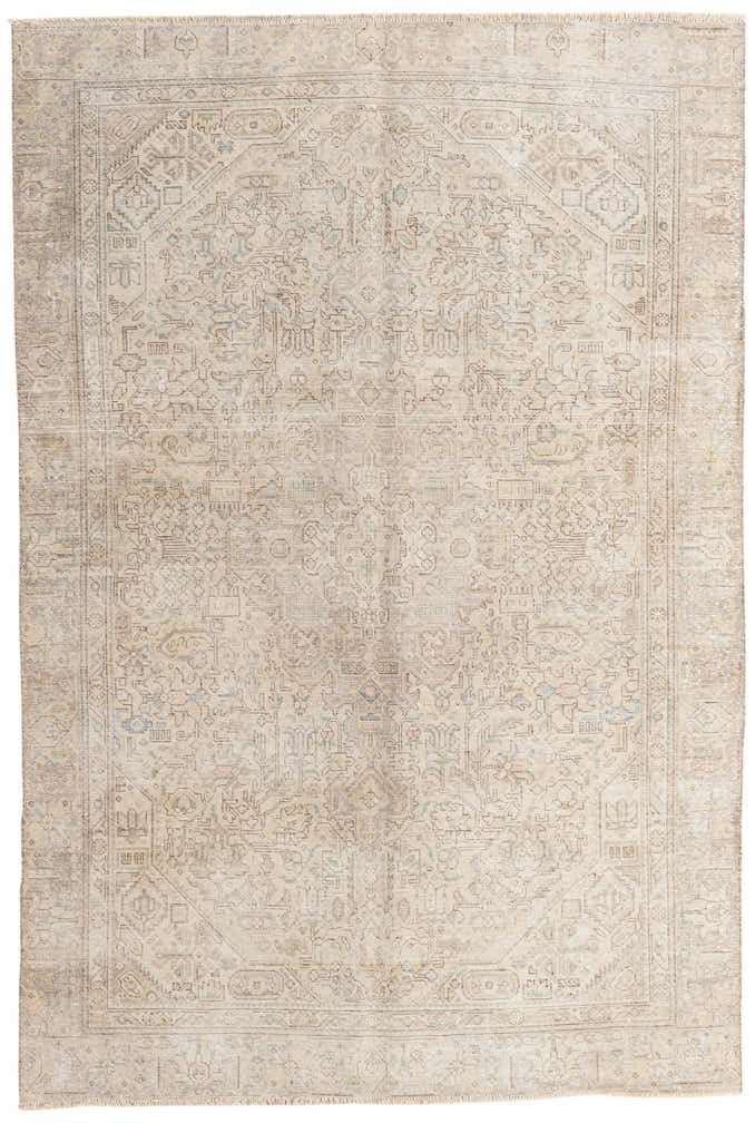 6' x 9' Hand Knotted Ultra Vintage Persian Wool Rug