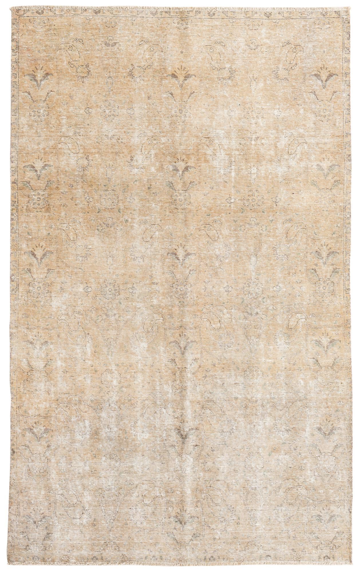 6' x 9' 7 Hand Knotted Ultra Vintage Persian Wool Rug