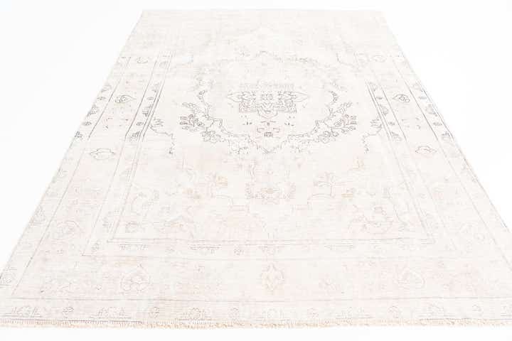 6' 2 x 9' 8 Hand Knotted Ultra Vintage Persian Wool Rug