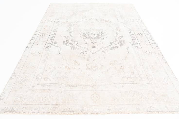 Detail image of 6' 2 x 9' 8 Hand Knotted Ultra Vintage Persian Wool Rug