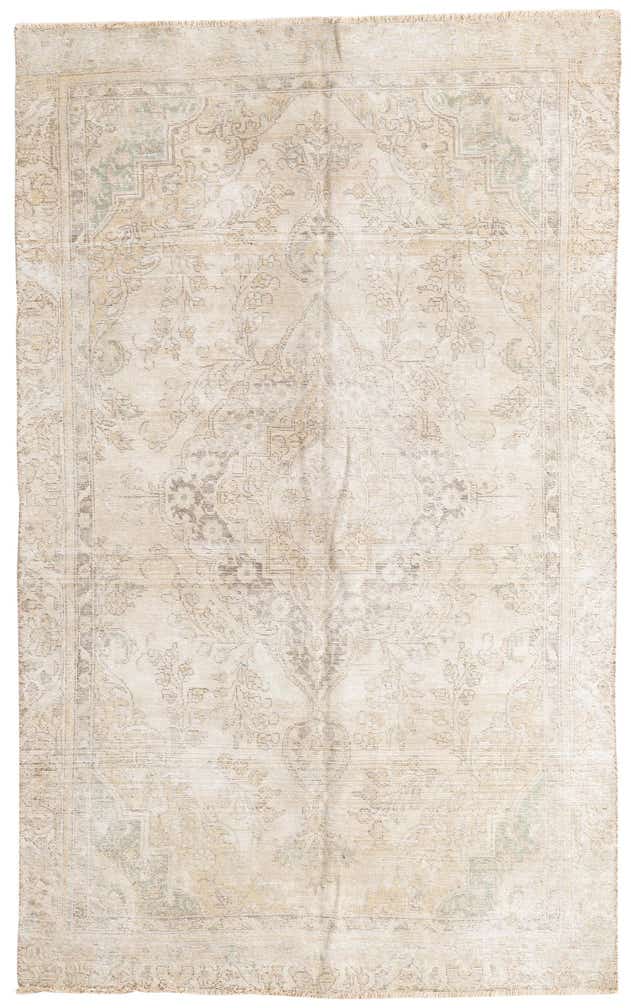 170cm x 275cm Hand Knotted Ultra Vintage Persian Wool Rug