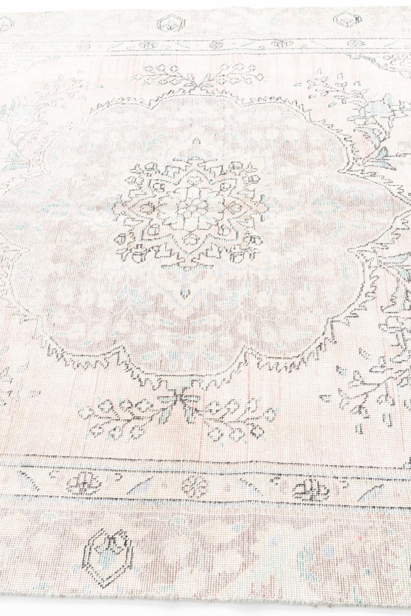 5' 9 x 9' 3 Hand Knotted Ultra Vintage Persian Wool Rug