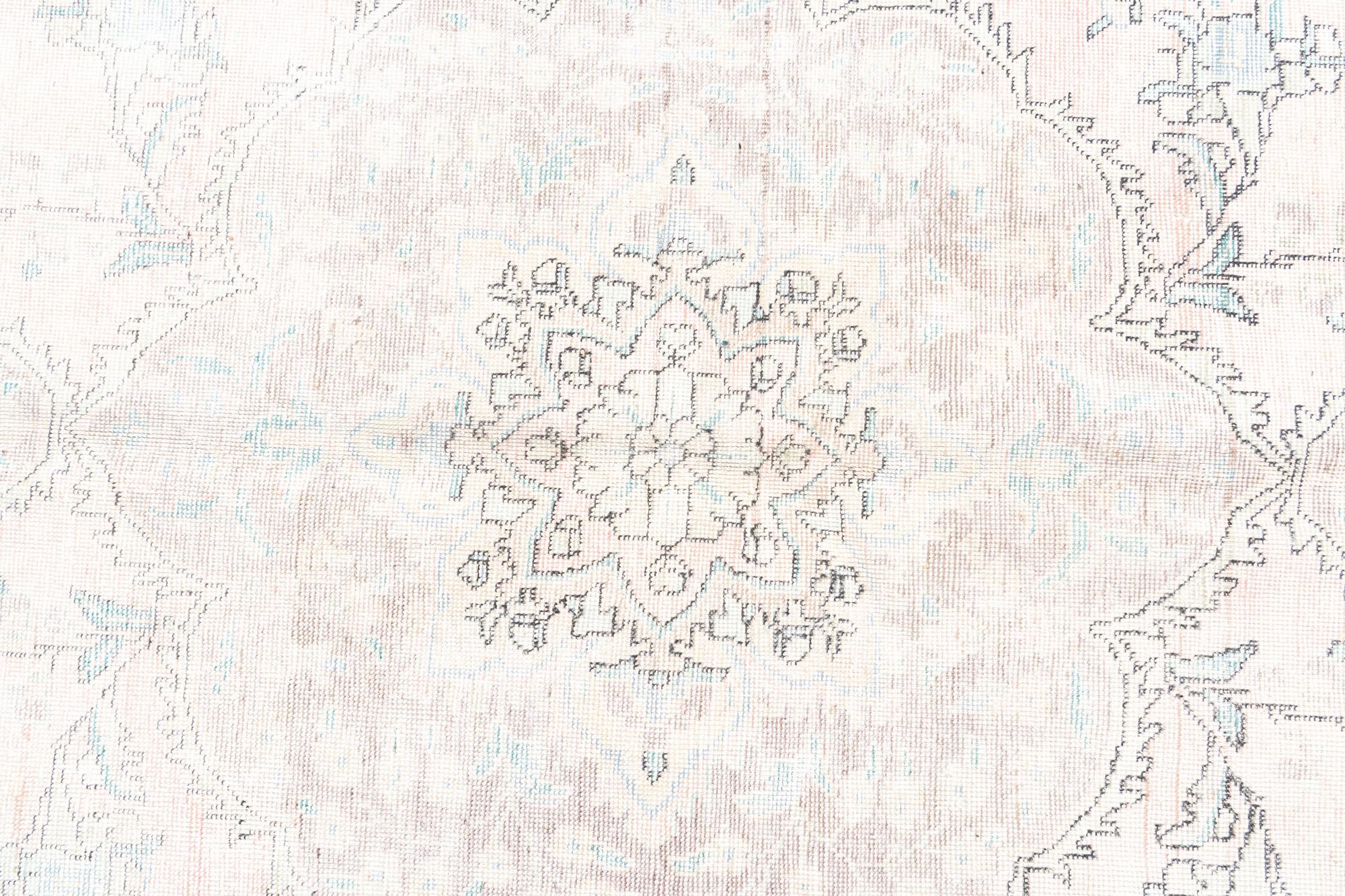 5' 9 x 9' 3 Hand Knotted Ultra Vintage Persian Wool Rug