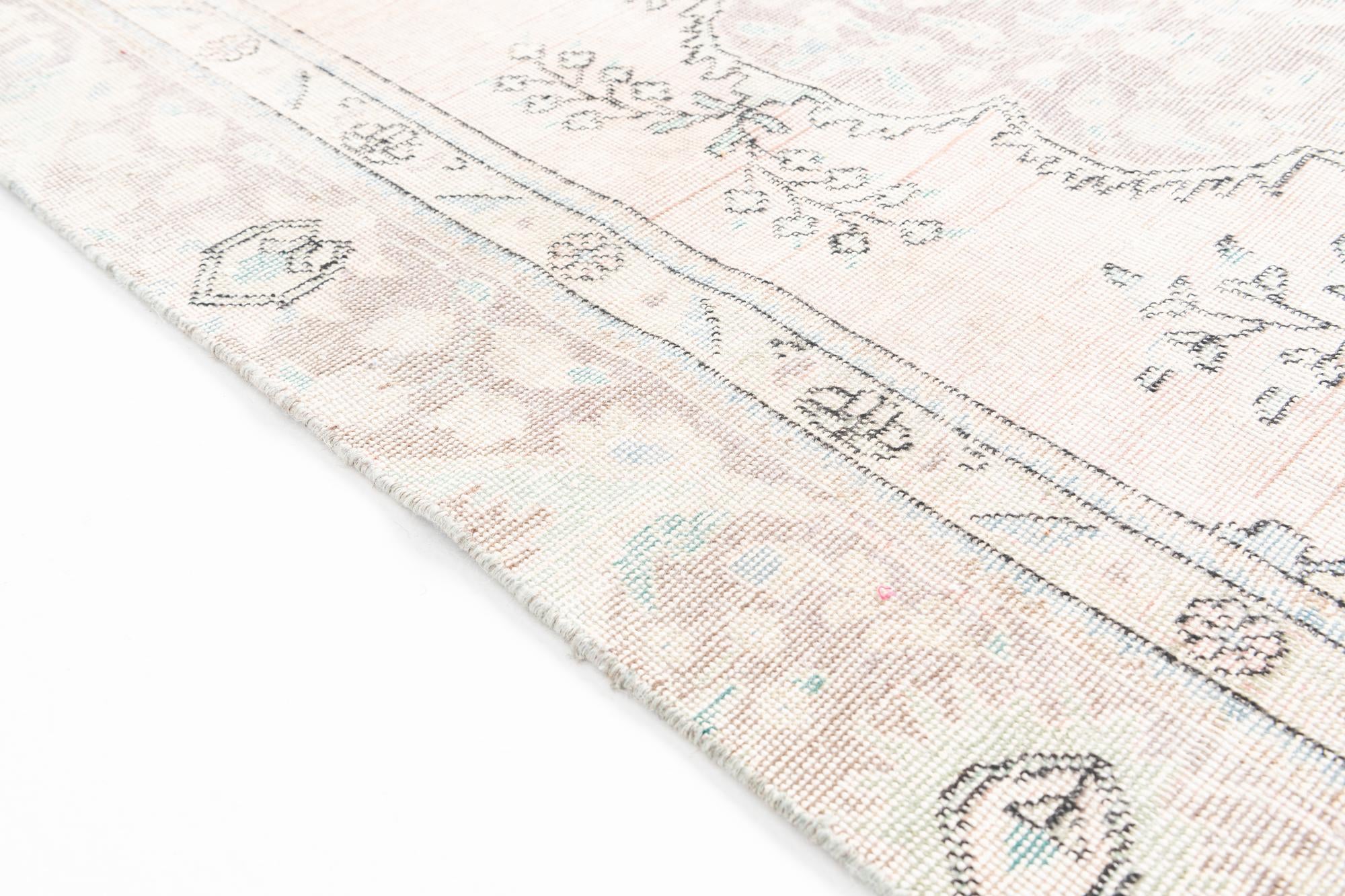 5' 9 x 9' 3 Hand Knotted Ultra Vintage Persian Wool Rug