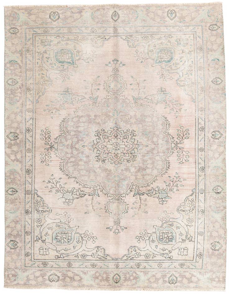Detail image of 5' 9 x 9' 3 Hand Knotted Ultra Vintage Persian Wool Rug