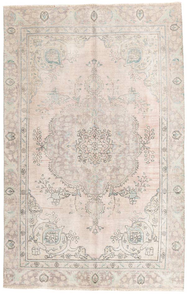 Detail image of 5' 9 x 9' 3 Hand Knotted Ultra Vintage Persian Wool Rug