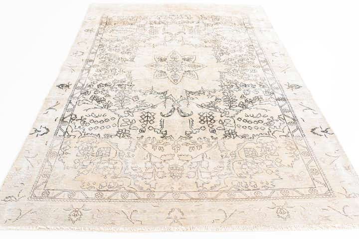 5' 7 x 9' 4 Hand Knotted Ultra Vintage Persian Wool Rug