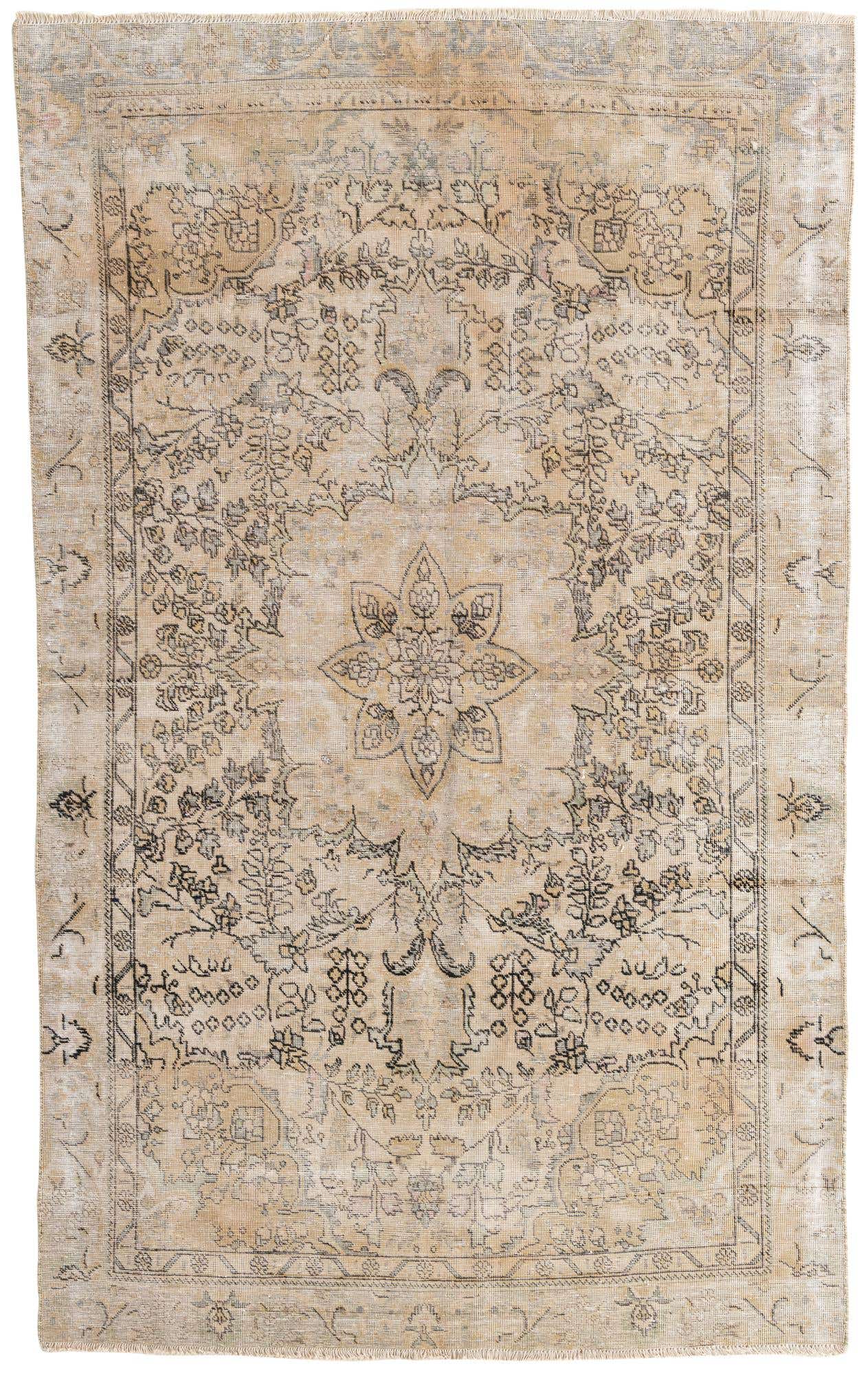 5' 7 x 9' 4 Hand Knotted Ultra Vintage Persian Wool Rug