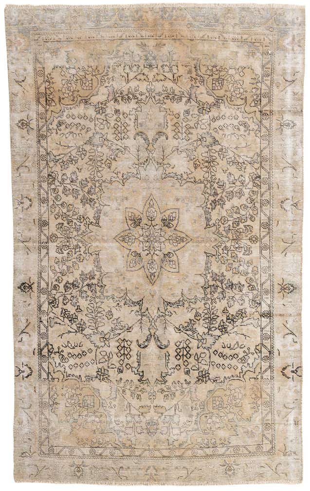 5' 7 x 9' 4 Hand Knotted Ultra Vintage Persian Wool Rug