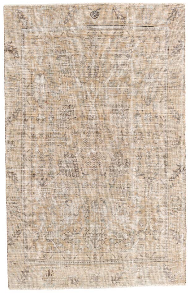 Detail image of 5' 7 x 8' 10 Hand Knotted Ultra Vintage Persian Wool Rug