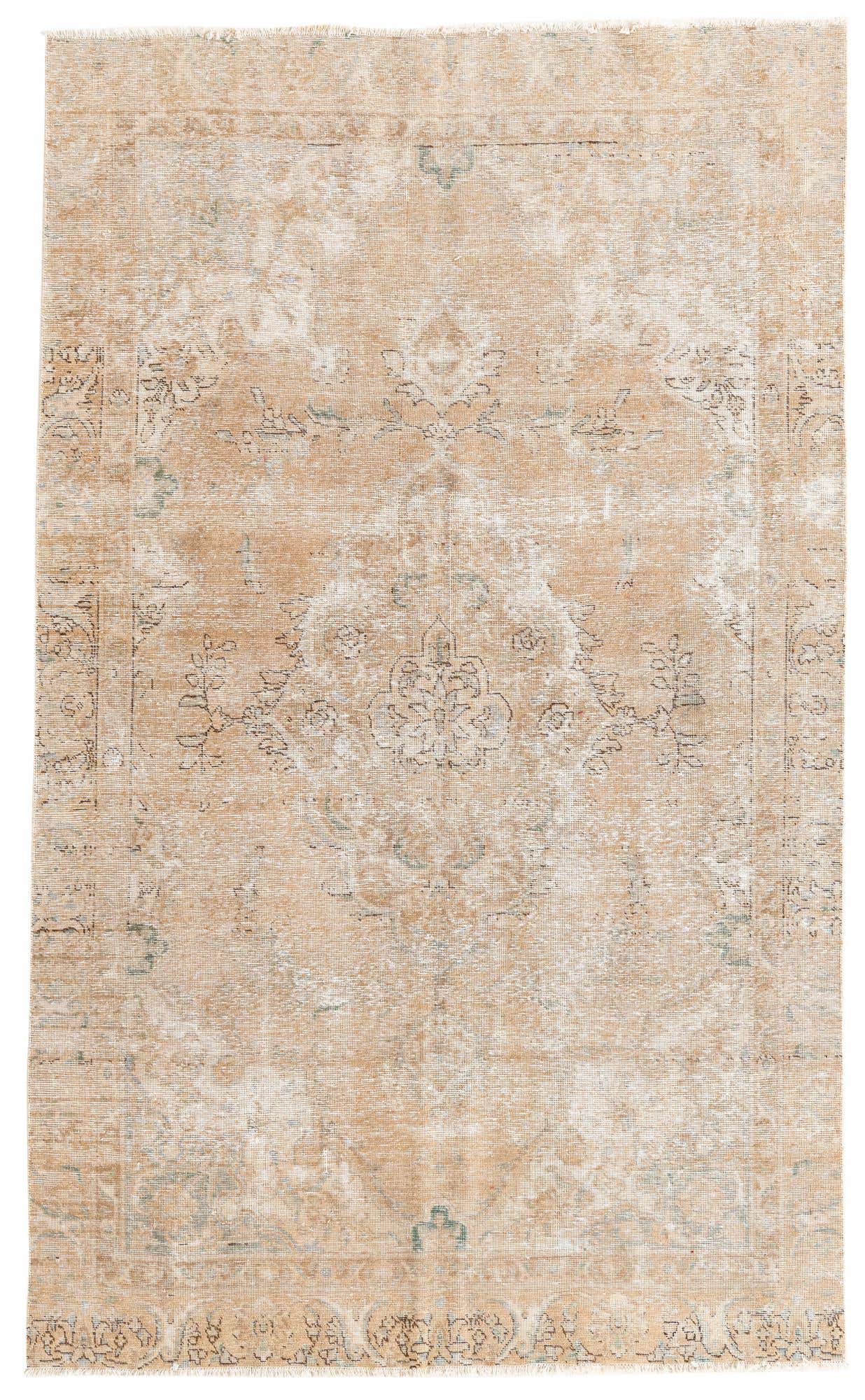 5' 7 x 9' 3 Hand Knotted Ultra Vintage Persian Wool Rug