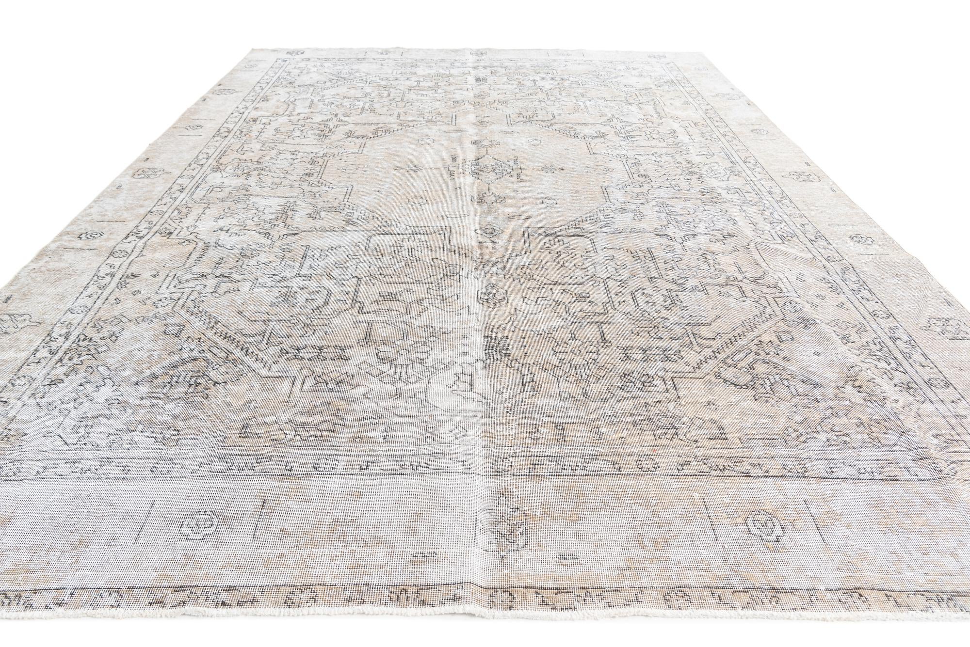 8' 4 x 12' 2 Hand Knotted Ultra Vintage Persian Wool Rug