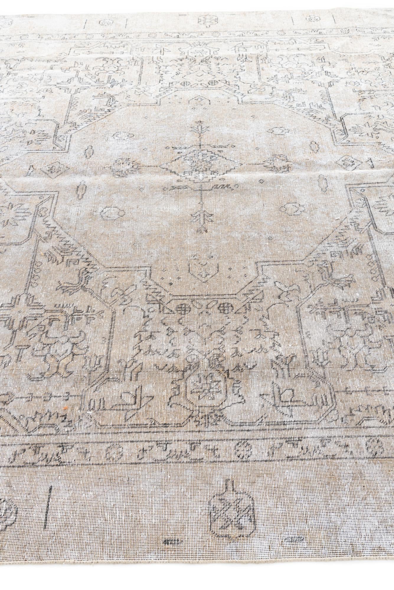 8' 4 x 12' 2 Hand Knotted Ultra Vintage Persian Wool Rug
