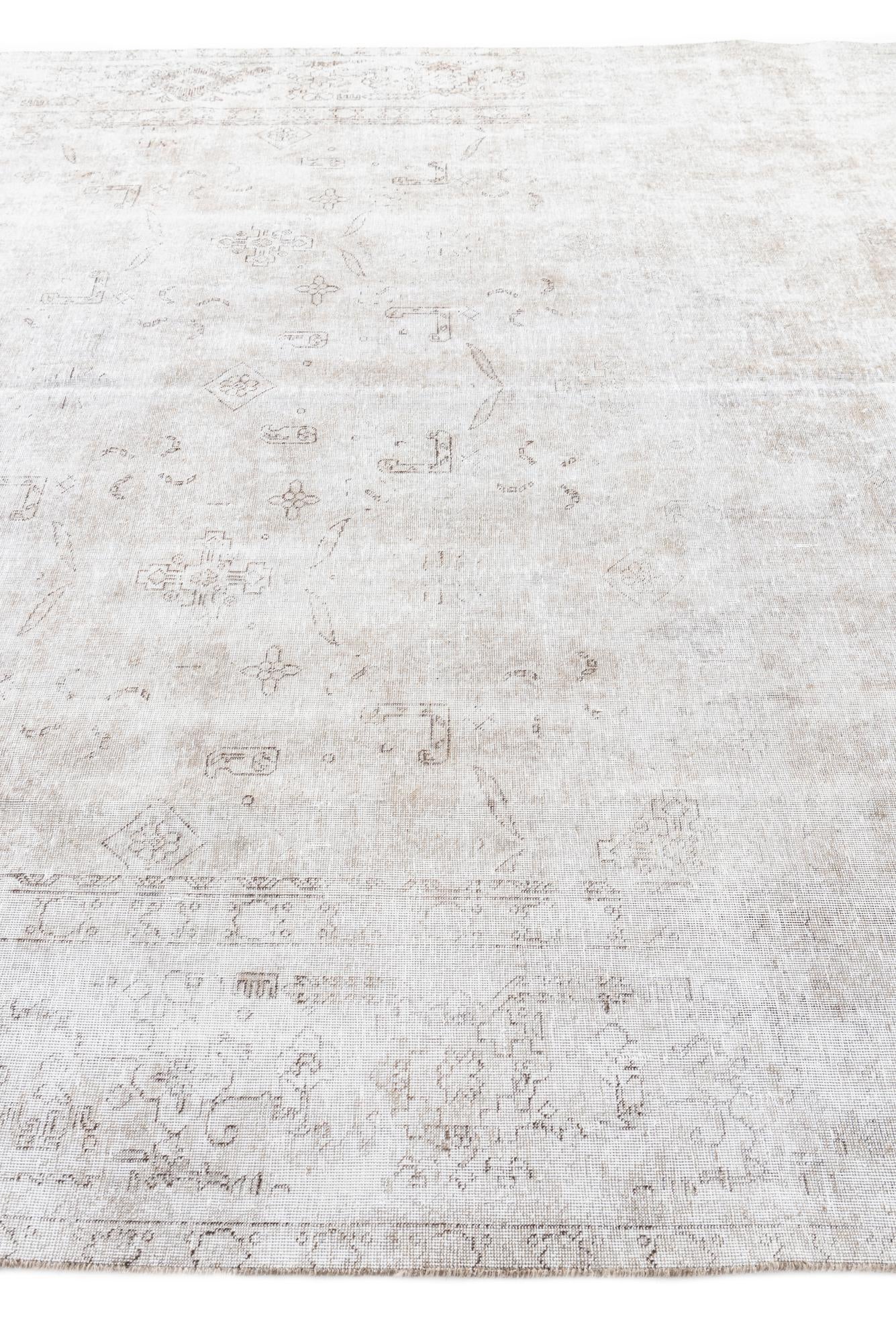 9' 4 x 12' 10 Hand Knotted Ultra Vintage Persian Wool Rug