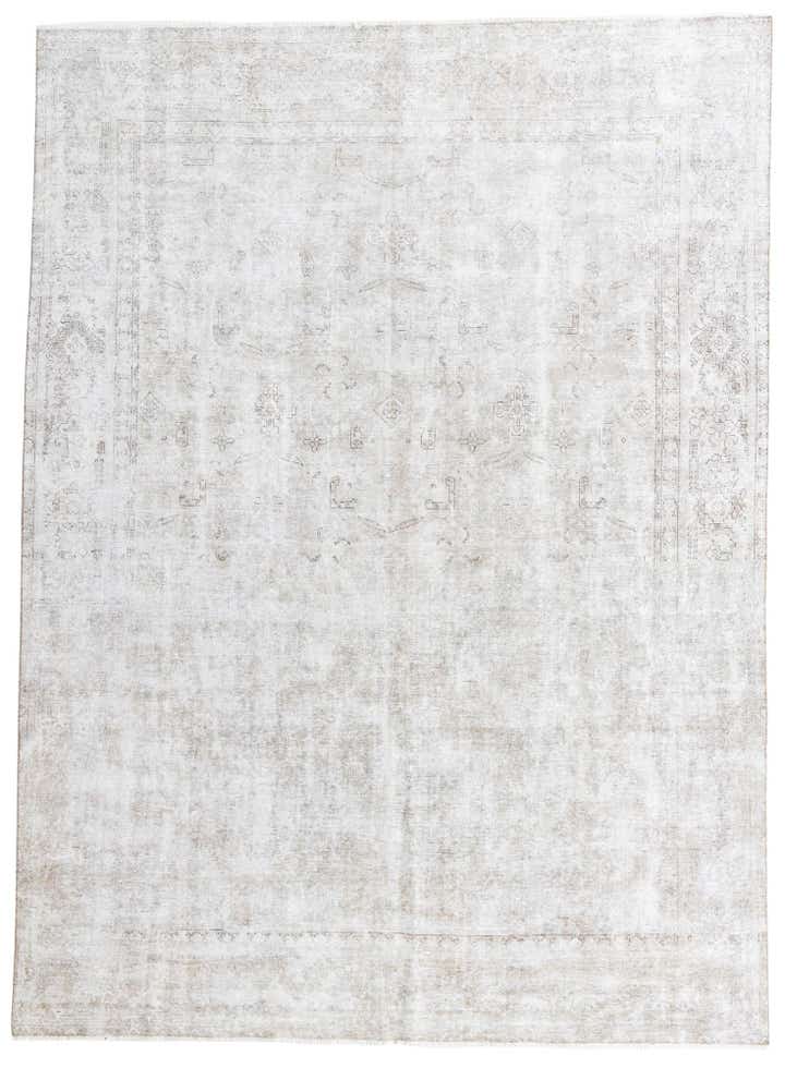 9' 4 x 12' 10 Hand Knotted Ultra Vintage Persian Wool Rug