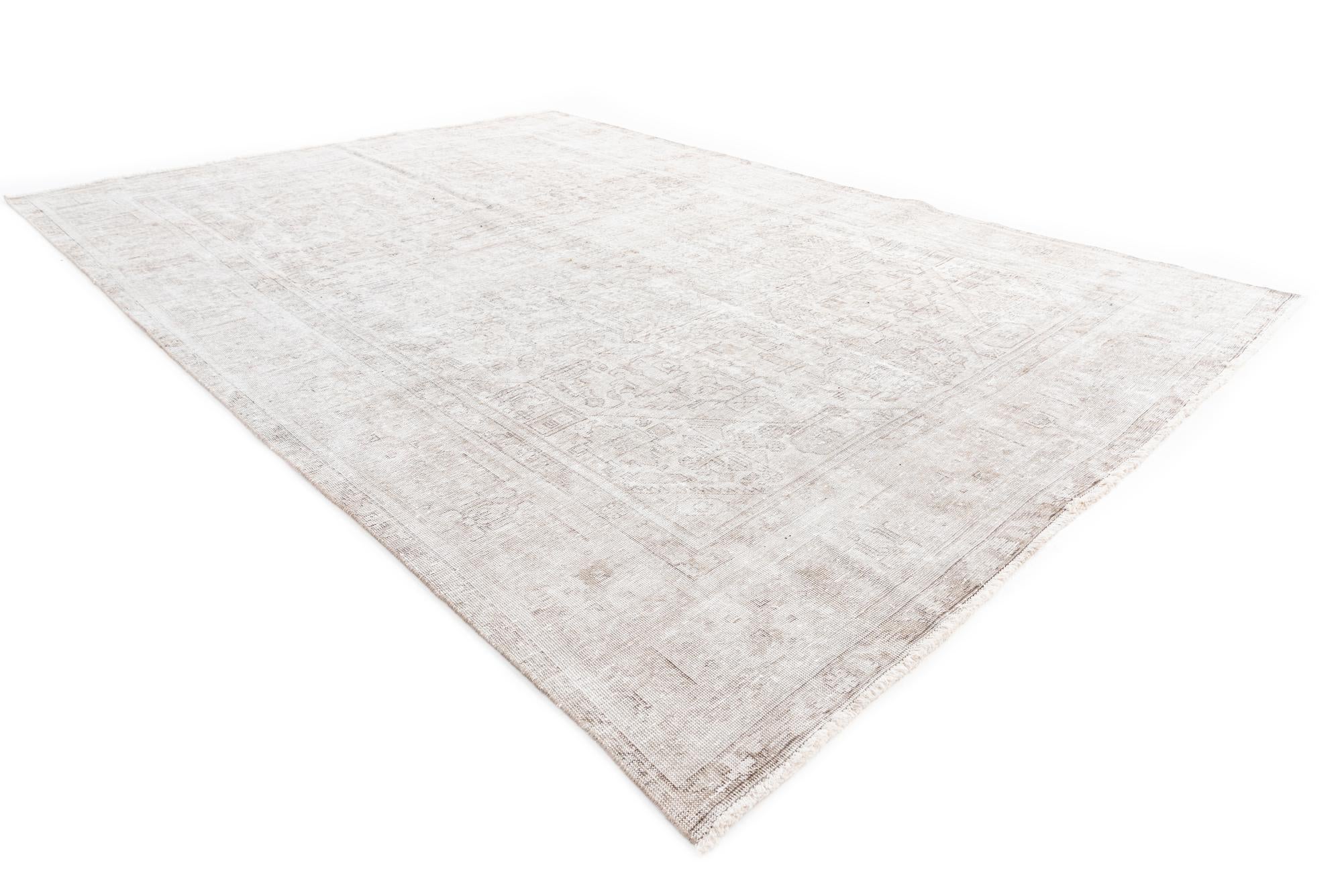 9' x 12' 8 Hand Knotted Ultra Vintage Persian Wool Rug