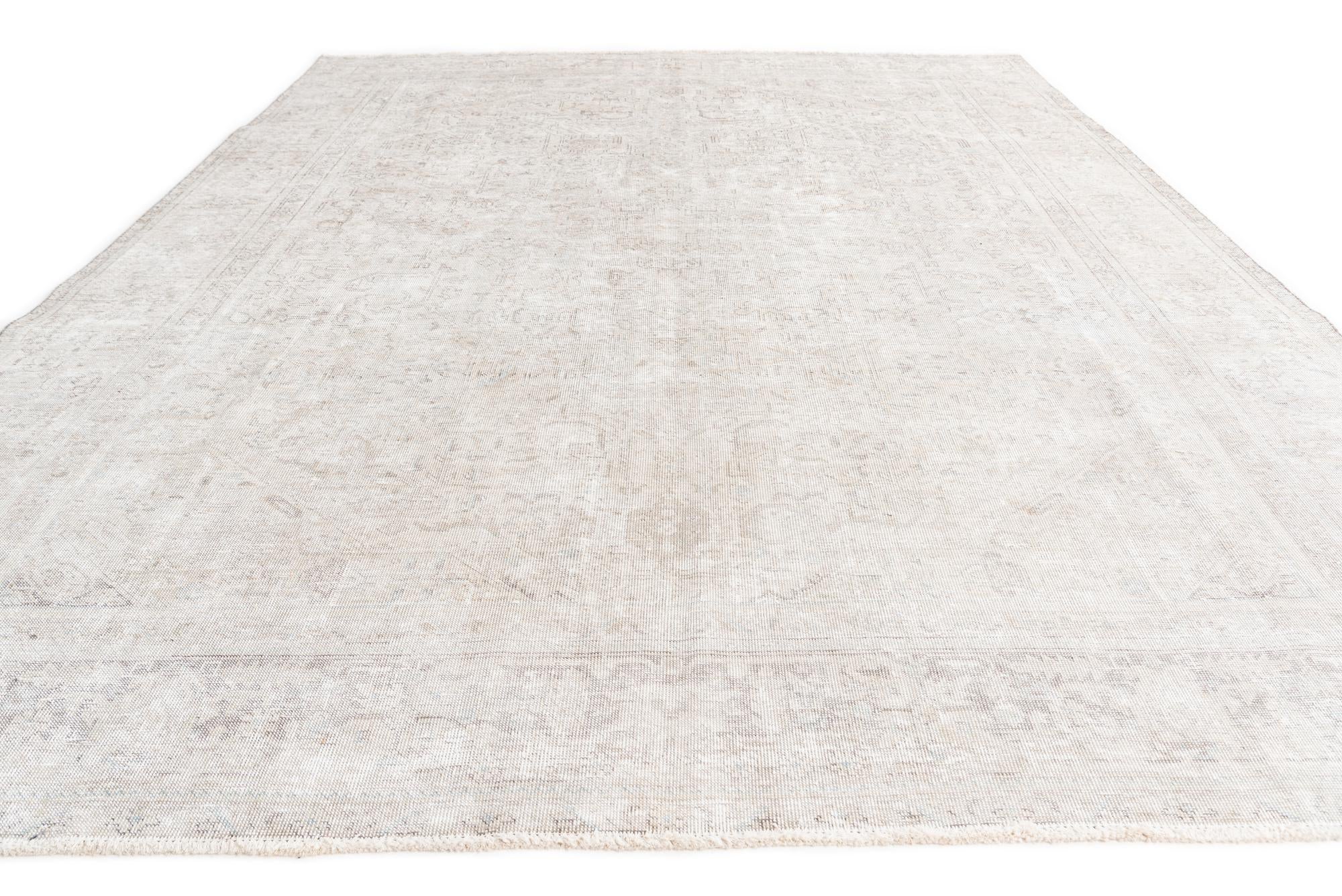 9' 1 x 12' 4 Hand Knotted Ultra Vintage Persian Wool Rug