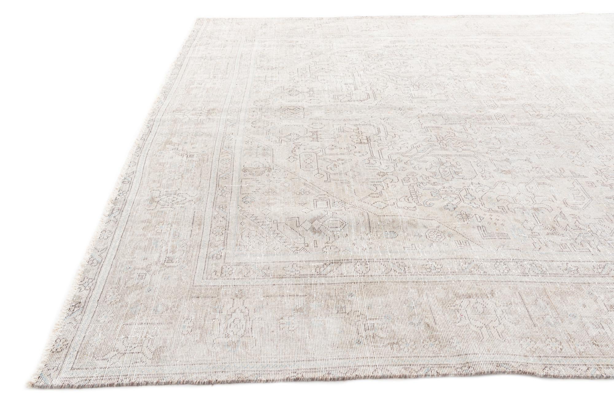 9' 1 x 12' 4 Hand Knotted Ultra Vintage Persian Wool Rug