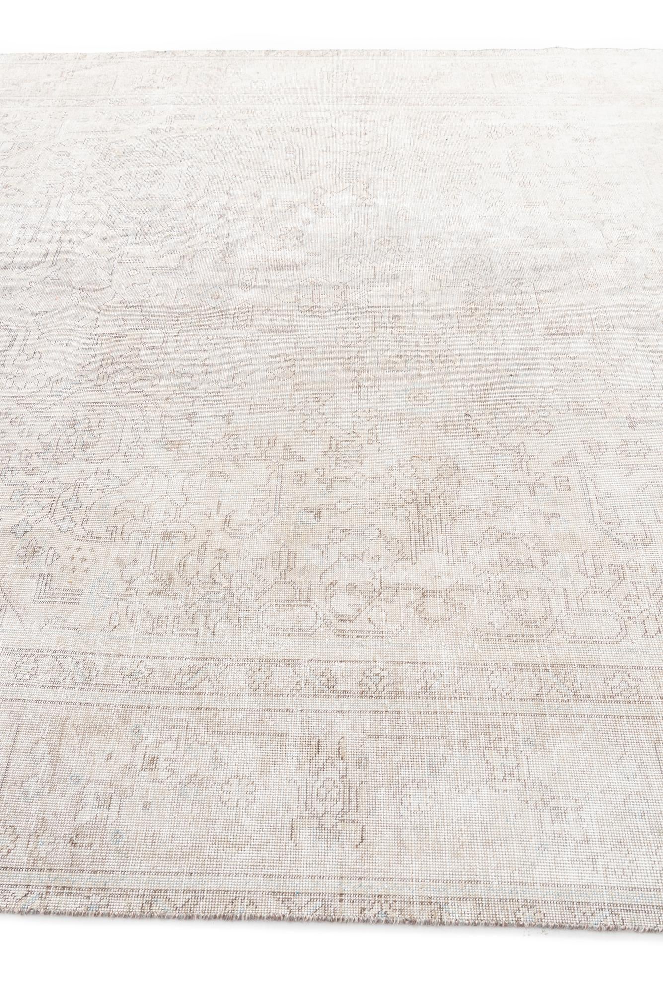 9' 1 x 12' 4 Hand Knotted Ultra Vintage Persian Wool Rug