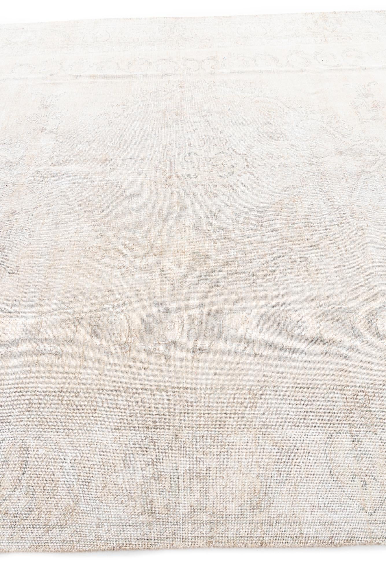 9' 4 x 11' 10 Hand Knotted Ultra Vintage Persian Wool Rug
