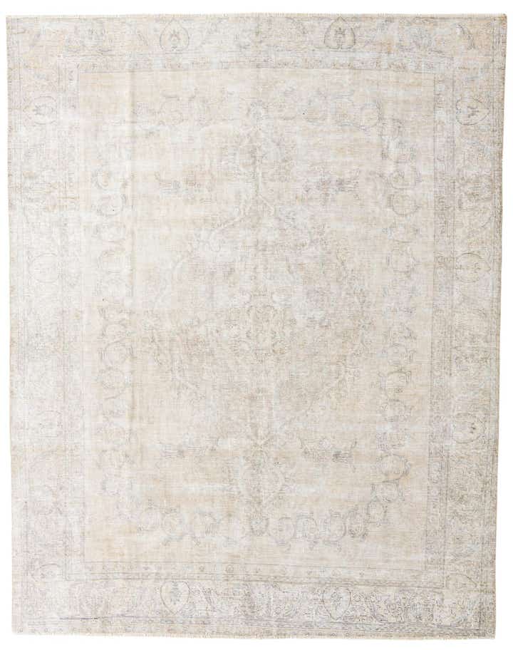 9' 4 x 11' 10 Hand Knotted Ultra Vintage Persian Wool Rug