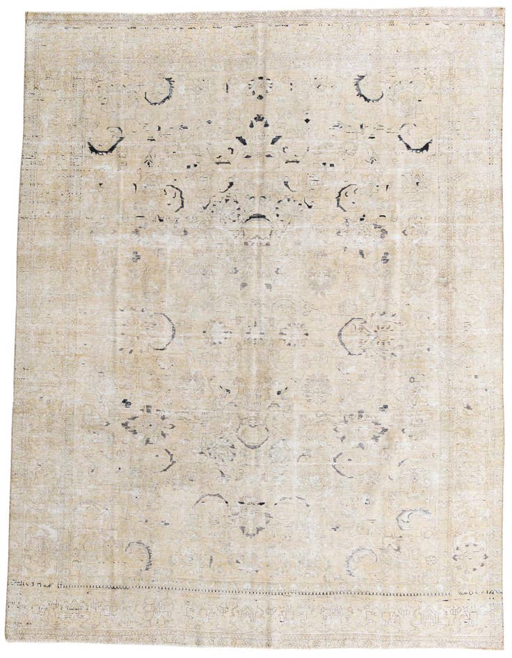 Detail image of 10' x 12' 6 Hand Knotted Ultra Vintage Persian Wool Rug