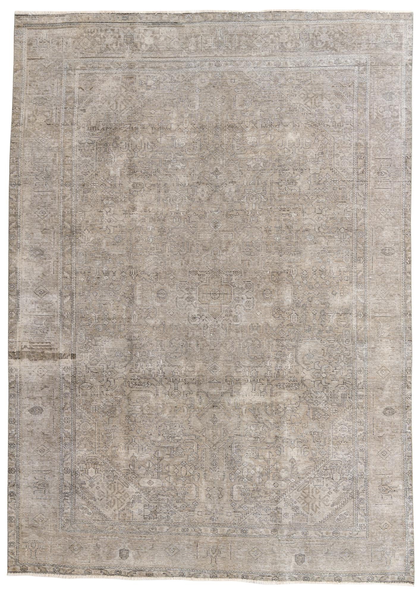 8' x 11' 2 Hand Knotted Ultra Vintage Persian Wool Rug