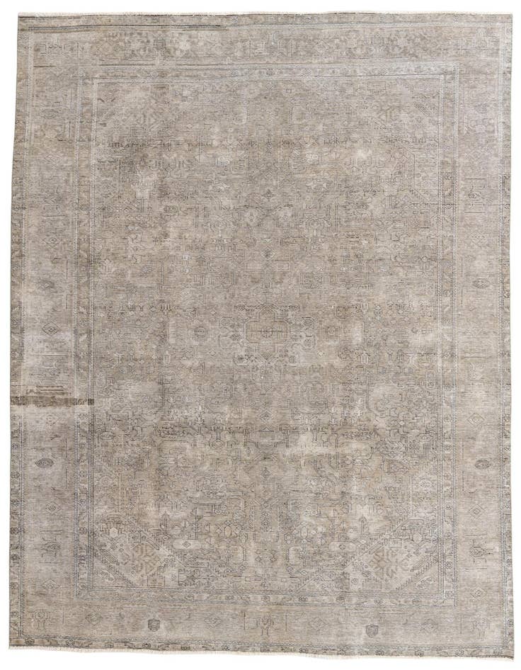 Detail image of 8' x 11' 2 Hand Knotted Ultra Vintage Persian Wool Rug