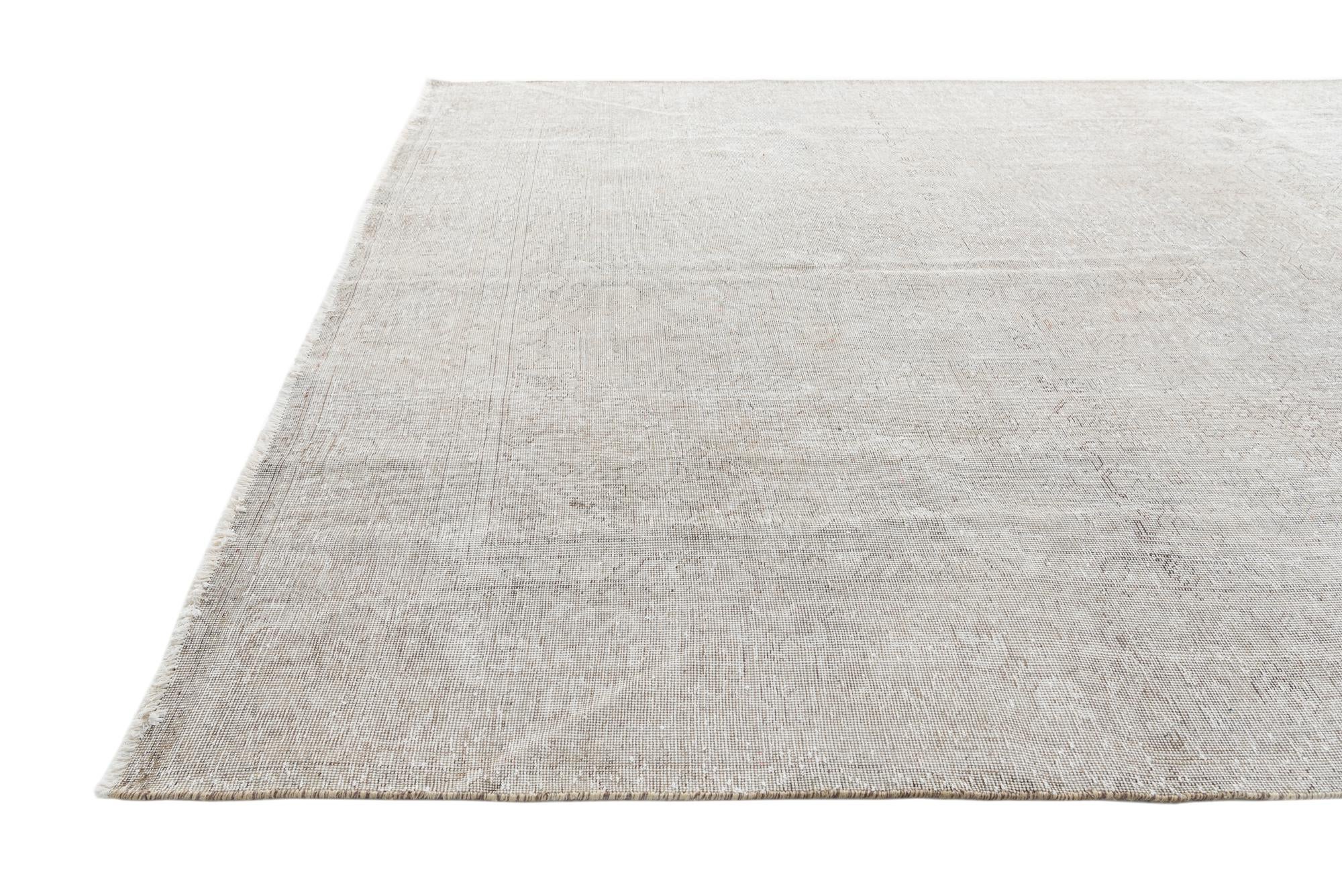 9' x 11' 10 Hand Knotted Ultra Vintage Persian Wool Rug