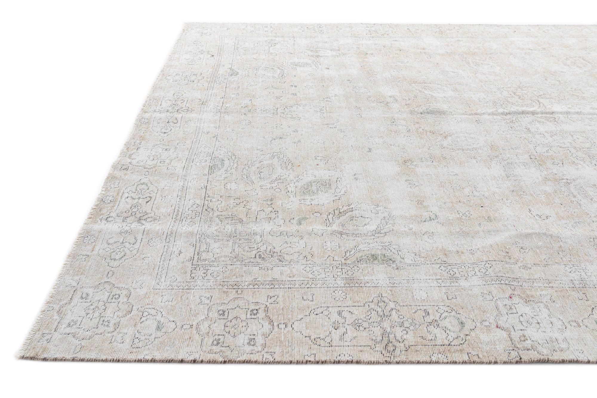 8' 10 x 12' 8 Hand Knotted Ultra Vintage Persian Wool Rug