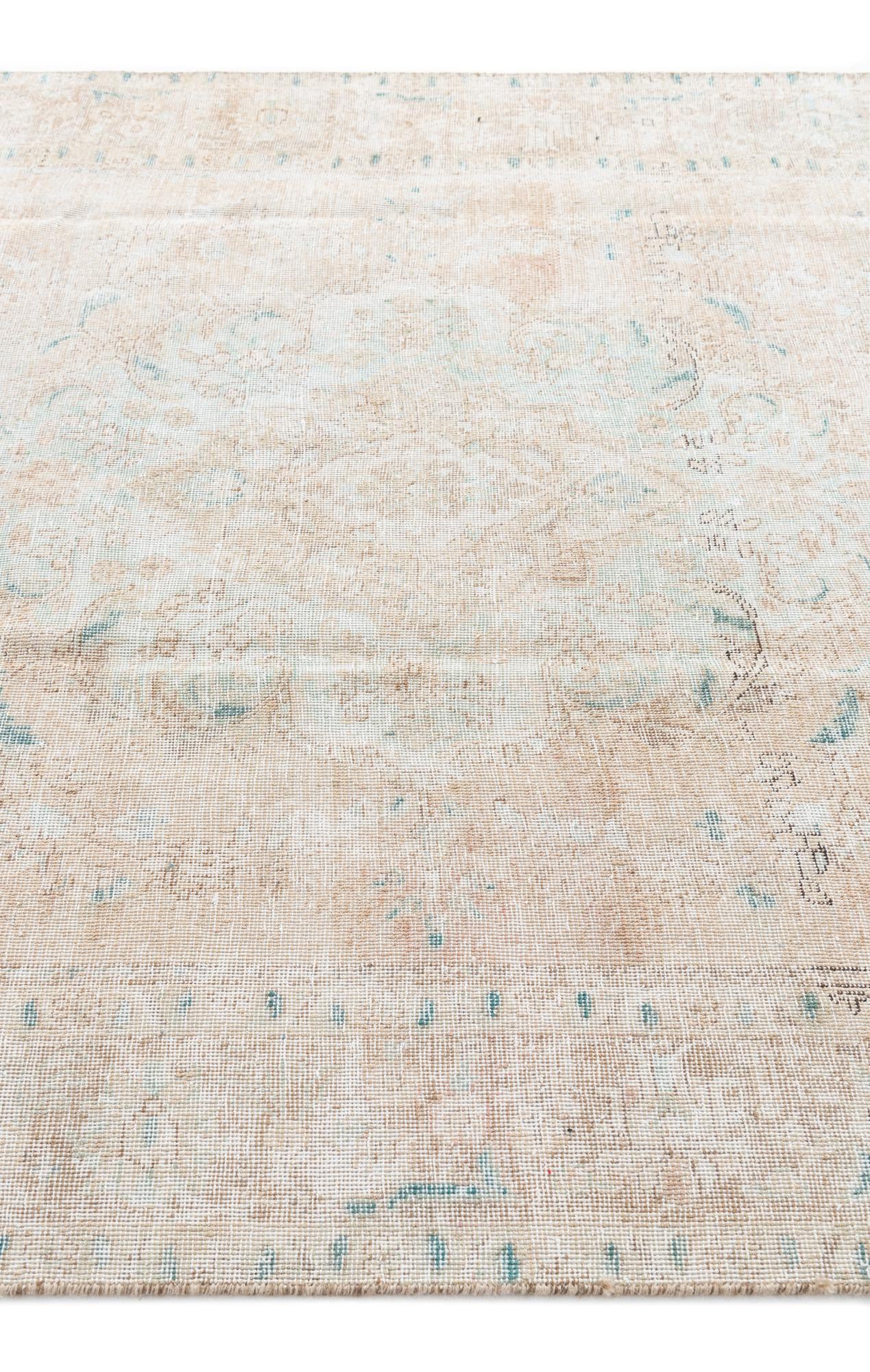 6' 3 x 9' 8 Hand Knotted Ultra Vintage Persian Wool Rug