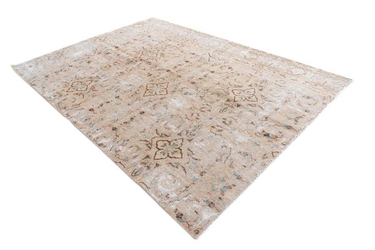 Detail image of 6' 4 x 9' Hand Knotted Ultra Vintage Persian Wool Rug