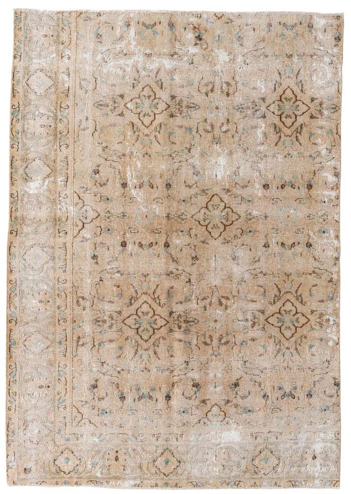 6' 4 x 9' Hand Knotted Ultra Vintage Persian Wool Rug