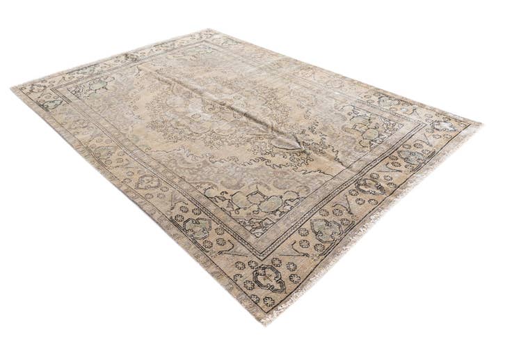 Detail image of 6' 1 x 9' 1 Hand Knotted Ultra Vintage Persian Wool Rug