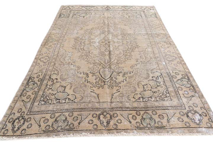 6' 1 x 9' 1 Hand Knotted Ultra Vintage Persian Wool Rug